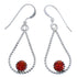 Red Opal Authentic Sterling Silver Navajo Hook Dangle Earrings BX119646